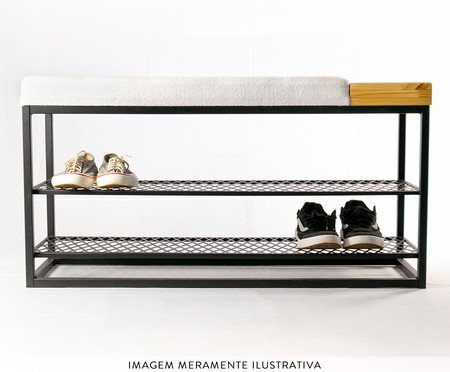 Sapateira Organizadora Banco Sion Duo Preto | Westwing