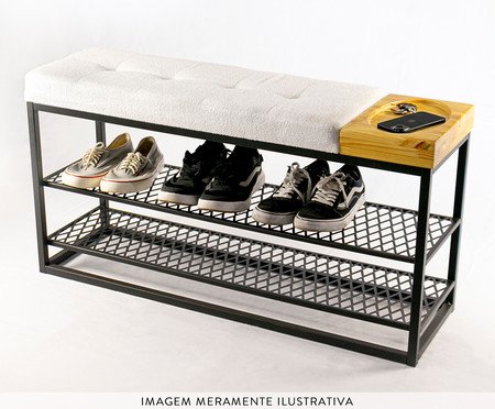 Sapateira Organizadora Banco Sion Duo Preto | Westwing