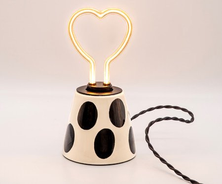 Luminária de Mesa em Led Fun 4 Preta - Bivolt | Westwing