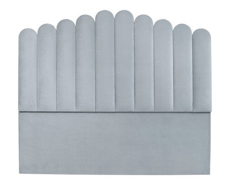 Cabeceira em Veludo La Donna - Cinza Cem Veludo Laro