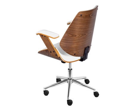 Cadeira Office Bergen Baixa - Branca | Westwing