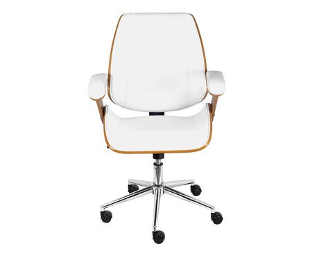 Cadeira Office Bergen Baixa - Branca | Westwing