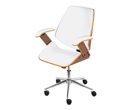 Cadeira Office Bergen Baixa - Branca | Westwing