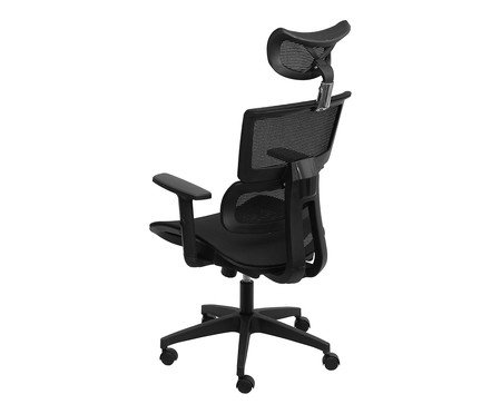 Cadeira Office Genebra Alta Preta - Preta | Westwing