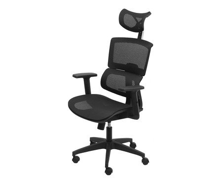 Cadeira Office Genebra Alta Preta - Preta | Westwing