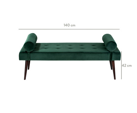 Recamier em Veludo Olivia Charming - Verde Floresta | Westwing