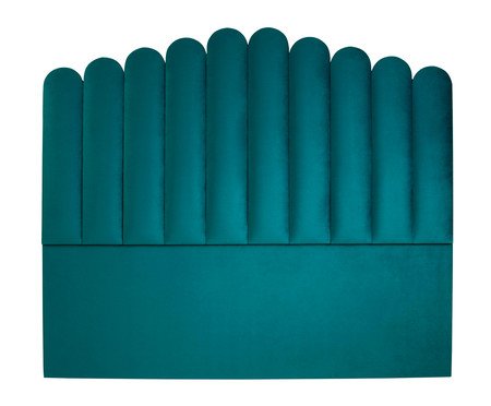 Cabeceira em Veludo La Donna - Azul Turquesa