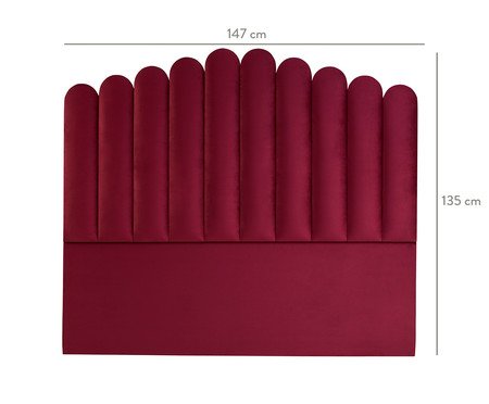 Cabeceira em Veludo La Donna - Bordô | Westwing