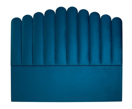 Cabeceira em Veludo La Donna - Azul de Prussia