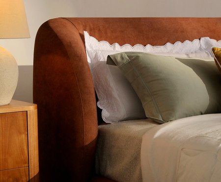 Cama Lumie Veludo Soft Cinza | Westwing