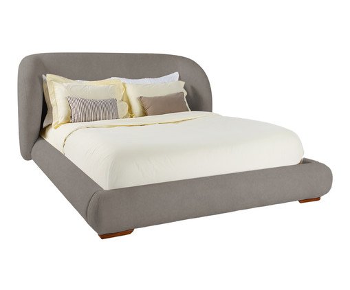 Cama Lumie Veludo Soft Cinza, grey | WestwingNow