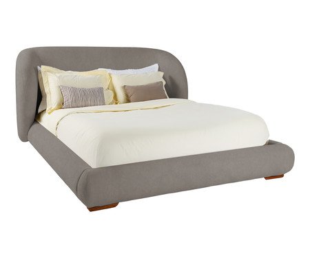 Cama Lumie Veludo Soft Cinza | Westwing