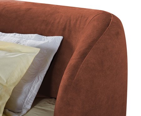 Cama Lumie Veludo Soft Tijolo | Westwing