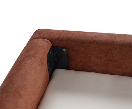 Cama Lumie Veludo Soft Tijolo | Westwing