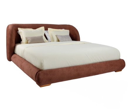 Cama Lumie Veludo Soft Tijolo | Westwing