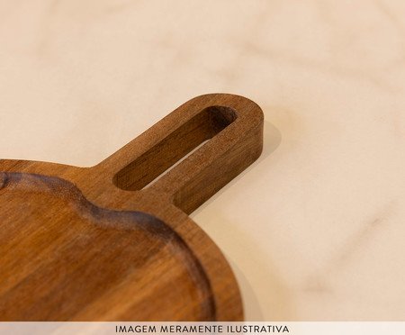 Jogo de Tábua Redonda e Faca Lignum | Westwing