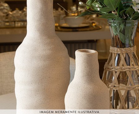 Vaso de Cerâmica Doha Ondas Bege | Westwing