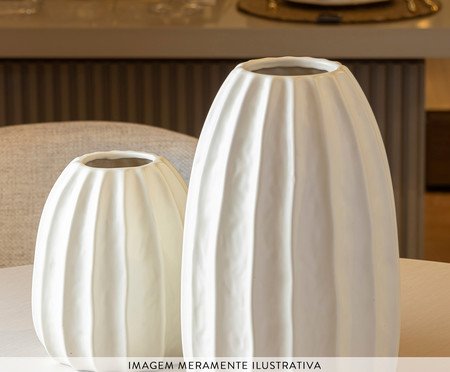 Vaso de Cerâmica Pilar Branco | Westwing