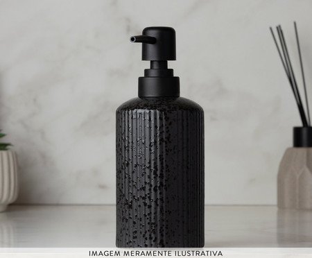 Porta Sabonete Líquido Lines Preto | Westwing