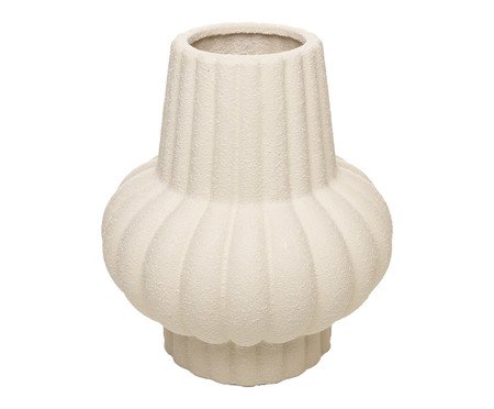 Vaso de Cerâmica Pilar Central Ondulado | Westwing