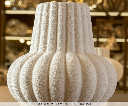 Vaso de Cerâmica Pilar Central Ondulado | Westwing