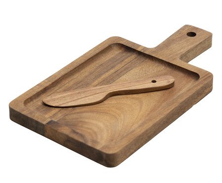 Jogo de Tábua Retangulas e Faca Lignum | Westwing