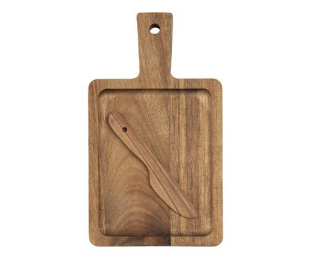 Jogo de Tábua Retangulas e Faca Lignum | Westwing