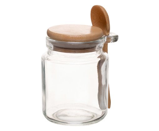Porta Mantimentos com Colher Bambu - 270ml, transparent | WestwingNow