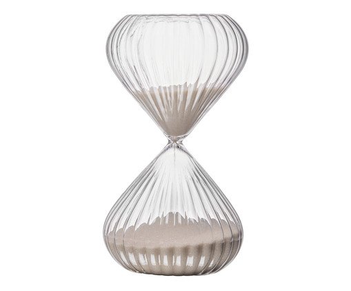 Ampulheta de Vidro Borossilicato Lines, transparent | WestwingNow