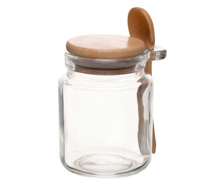 Porta Mantimentos com Colher Bambu - 350ml | Westwing
