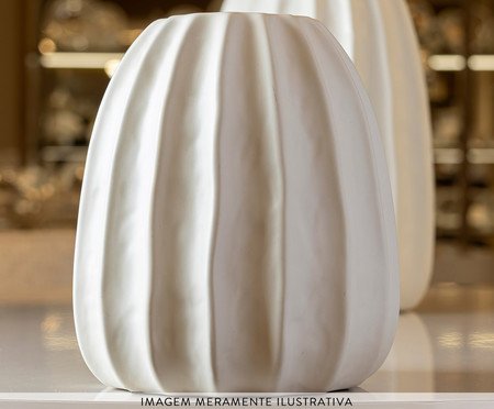 Vaso de Cerâmica Pilar l Branco | Westwing