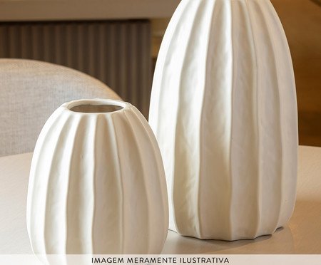 Vaso de Cerâmica Pilar l Branco | Westwing