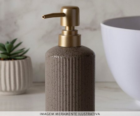 Porta Sabonete Líquido Lines Bege | Westwing