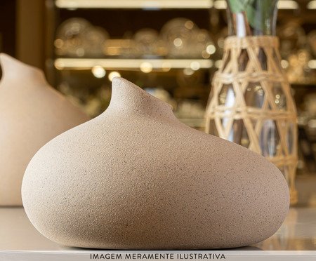 Vaso de Cerâmica Ampola l Bege | Westwing