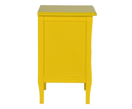 Mesa Cabeceira 2 Gavetas Amsterdã Todo Laqueado Amarelo | Westwing