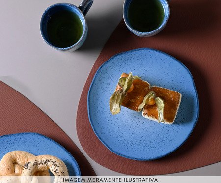 Jogo para Lanche Orgânico Breeze Azul Claro | Westwing