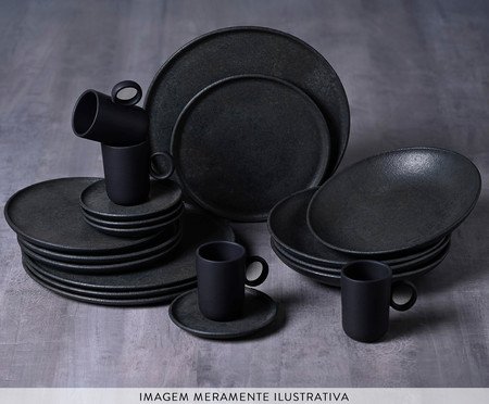 Aparelho de Jantar Basic Rust Preto Matte | Westwing