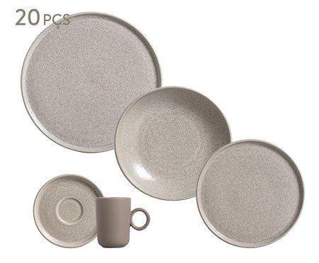 Aparelho de Jantar Basic Sandy Areia Acinzentado | Westwing