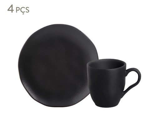 Jogo para Lanche Orgânico Matte Preto Matte, black | WestwingNow