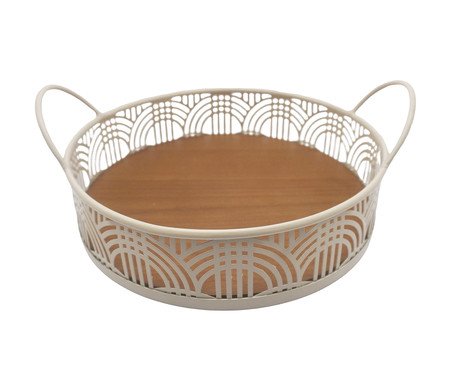 Bandeja Decorativa Cath Off-White Pequena | Westwing
