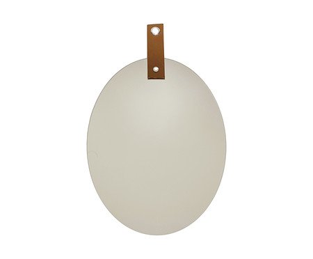 Espelho de Parade Leather Oval | Westwing
