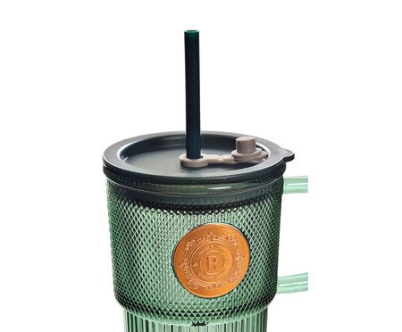 Copo com Tampa e Canudo Cold Verde - 420 ml | Westwing