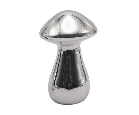 Escultura Cogumelo Fairy Prata - 9 cm | Westwing