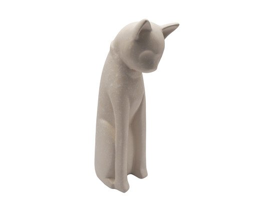 Escultura Gato Spots Creme, beige | WestwingNow