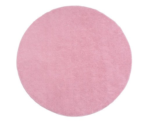 Tapete Redondo Shaggy Smooth Teen - Rosa, Rosa | WestwingNow