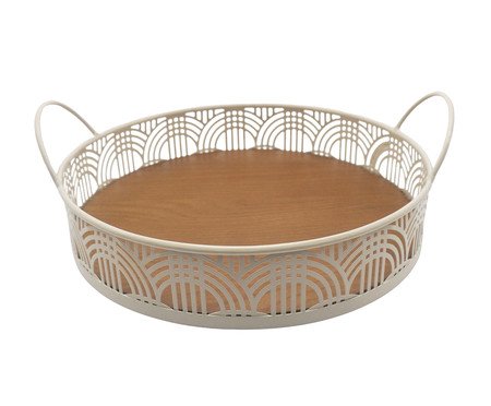 Bandeja Decorativa Cath Off-White Média | Westwing