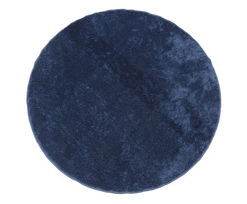 Tapete Redondo Shaggy Smooth - Jeans, Azul | WestwingNow