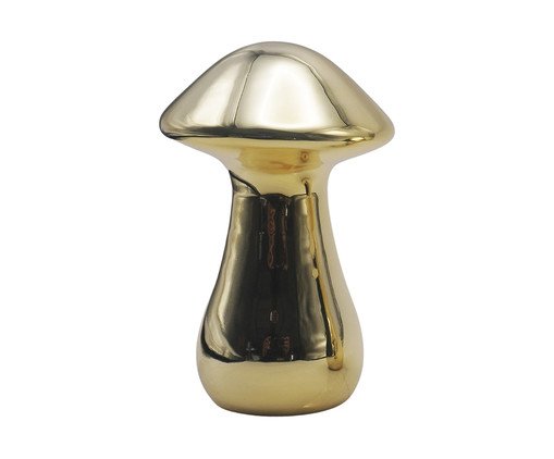 Escultura Cogumelo Fairy Gold - 13 cm, gold | WestwingNow