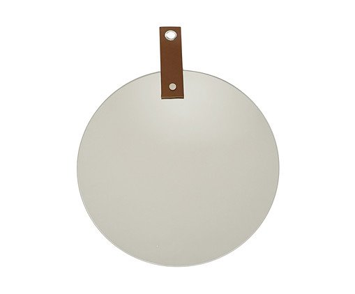 Espelho de Parade Leather Redondo, gold | WestwingNow