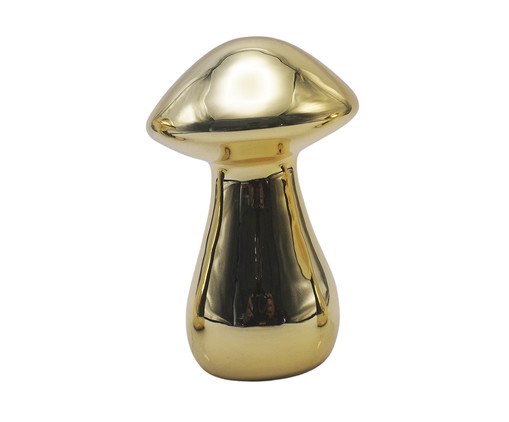 Escultura Cogumelo Fairy Gold - 11 cm, gold | WestwingNow